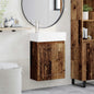 Bathroom cabinet with faucet White 45.5 x 22.5 x 84 cm