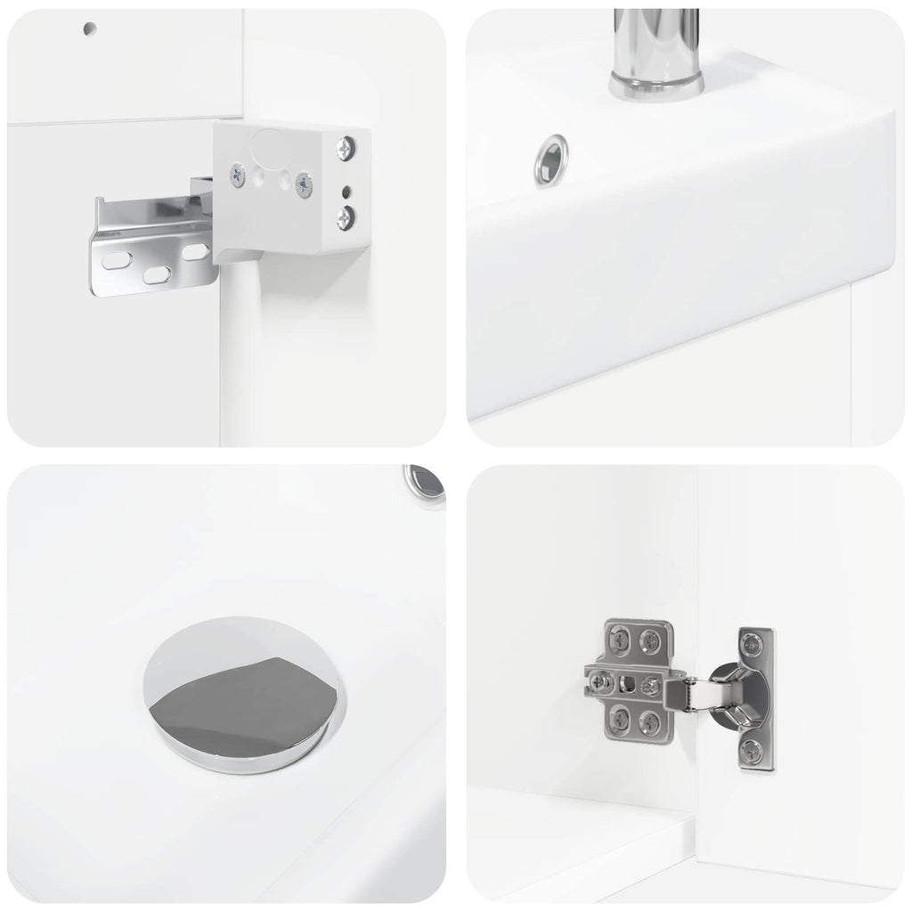 Módulo de baño con grifería Blanco 40,5 x 22,5 x 62 cm