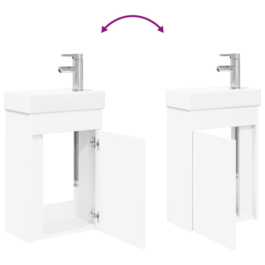 Módulo de baño con grifería Blanco 40,5 x 22,5 x 62 cm