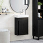 Bathroom cabinet with faucet White 40.5 x 22.5 x 62 cm