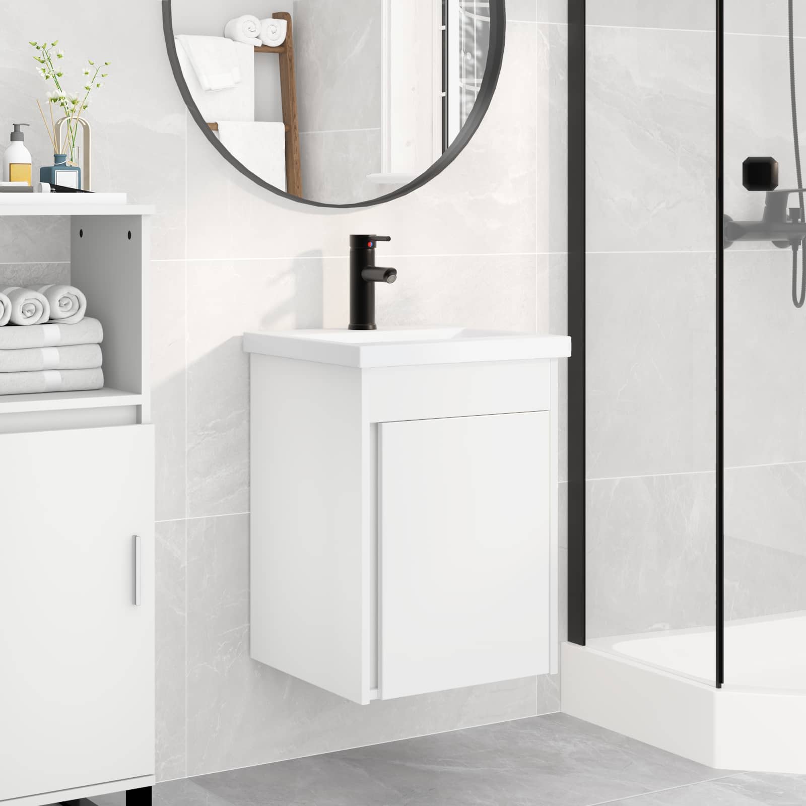 Unidad de tocador de baño con grifo 42 x 40 x 74,5 cm