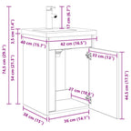 Unidad de tocador de baño con grifo 42 x 40 x 74,5 cm