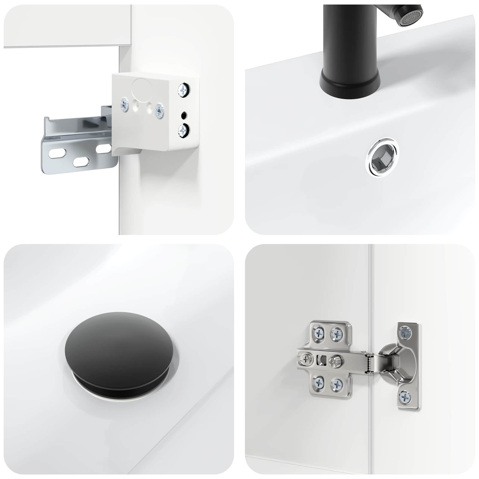 Módulo de baño con grifería Blanco 61 x 40 x 74,5 cm