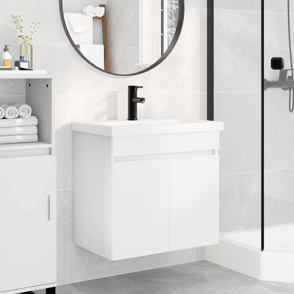 Módulo de baño con grifería Blanco 61 x 40 x 74,5 cm
