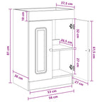 Cabinet debajo del fregadero Blanco 56 x 37,5 x 81 cm