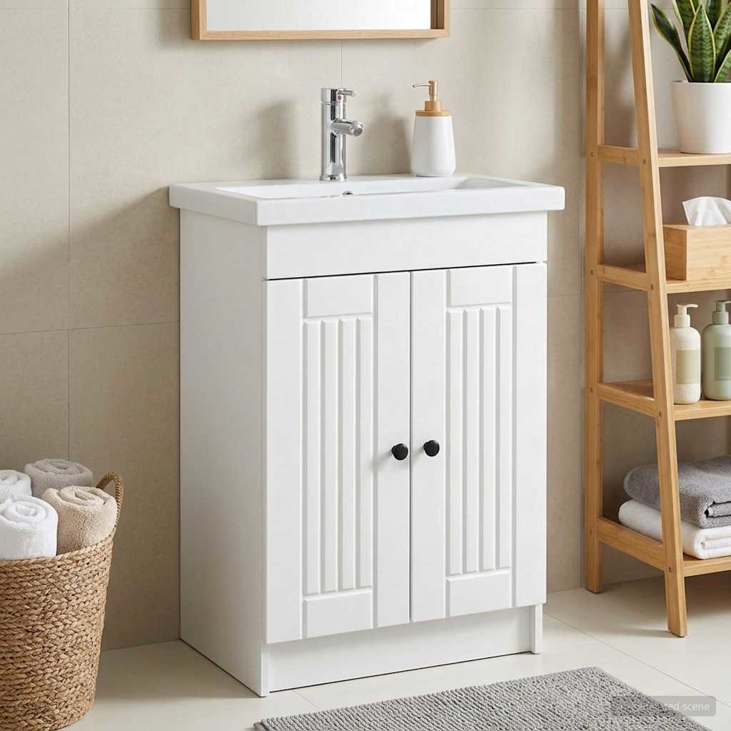 Cabinet debajo del fregadero Blanco 56 x 37,5 x 81 cm