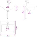 Vanidad de baño con lavabo Blanco 42 x 40 x 84,5 cm
