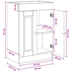 Cabinet debajo del fregadero Blanco 56 x 37,5 x 81 cm