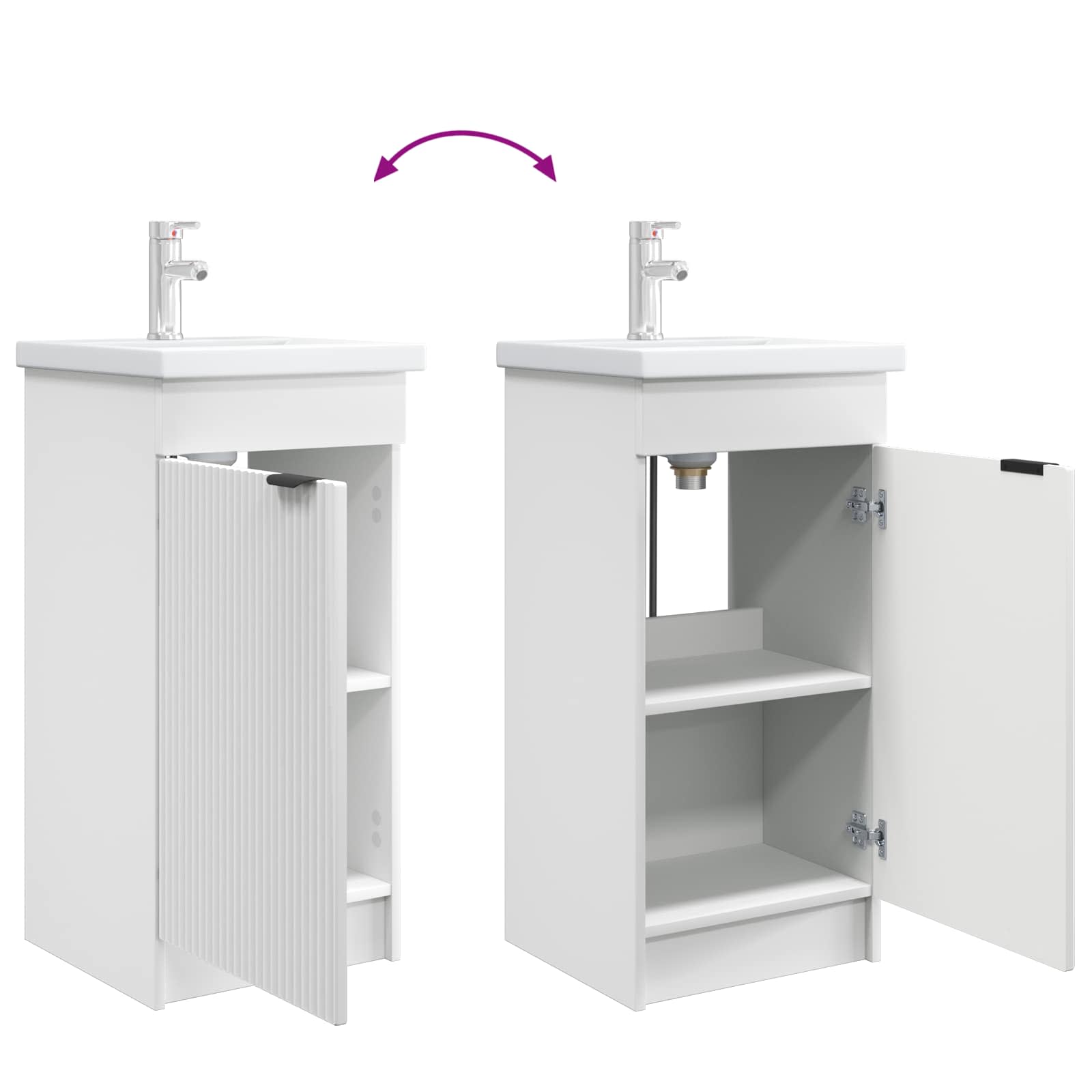 Vanidad de baño con lavabo Blanco 42 x 40 x 84,5 cm