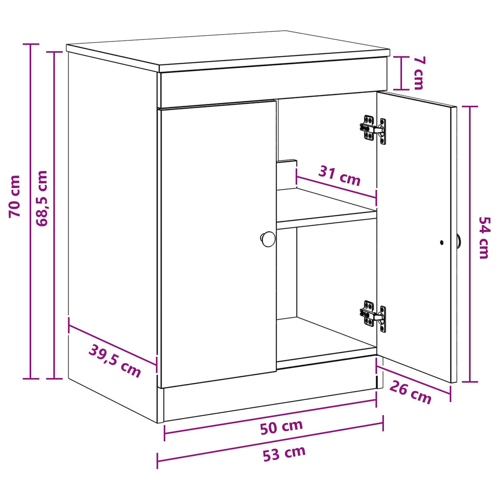 Mueble de Cuarto de Baño Blanco 54 x 41 x 70 cm