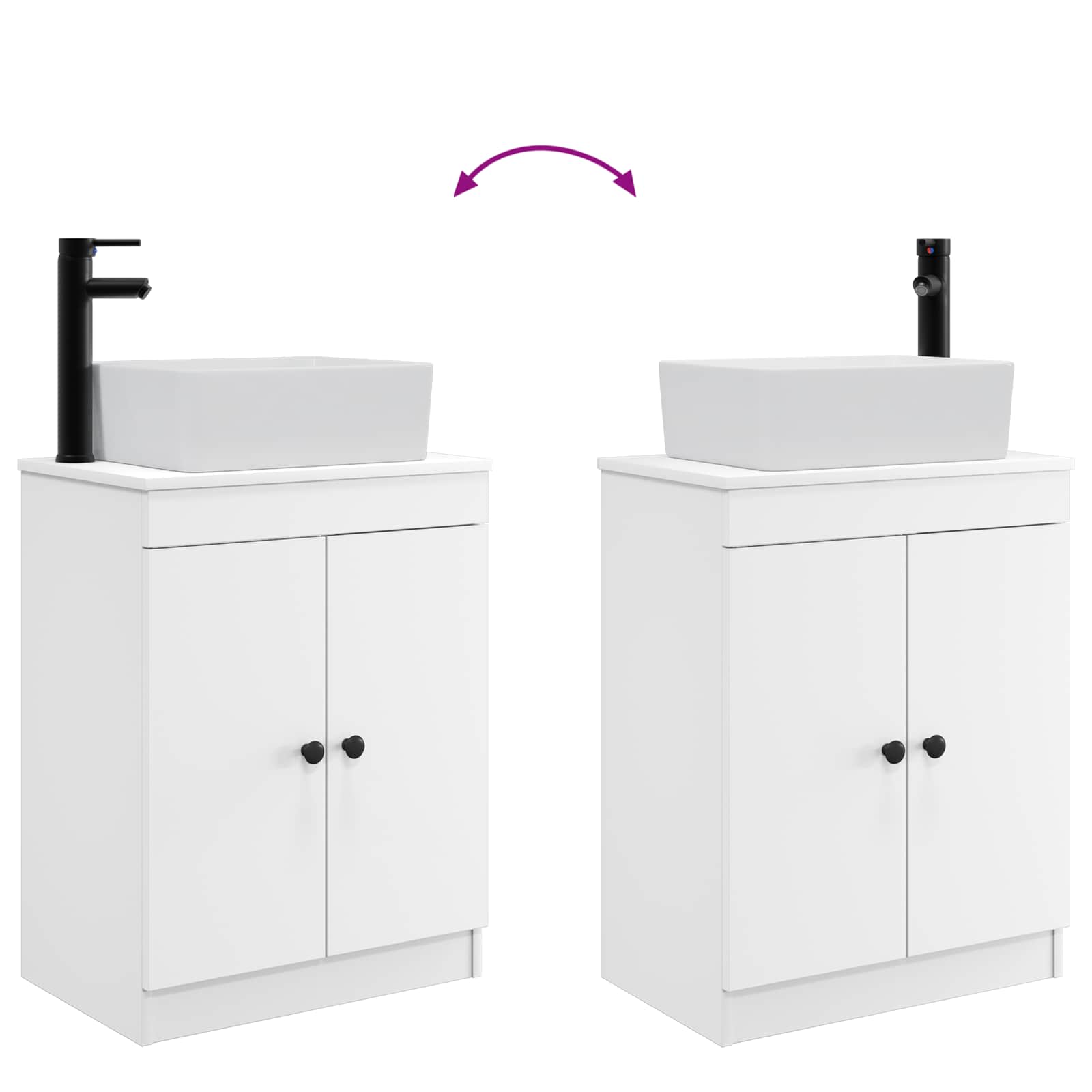 Vanidad de baño con lavabo Blanco 54 x 35 x 83 cm