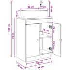 Vanidad de baño con lavabo Blanco 54 x 35 x 83 cm