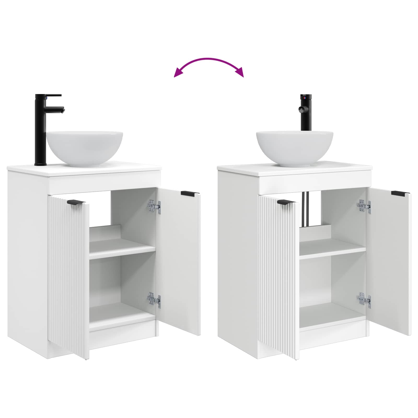 Vanidad de baño con lavabo Blanco 54 x 35 x 83 cm