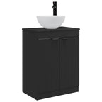 Vanidad de baño con lavabo Negro 54 x 35 x 83 cm