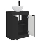 Vanidad de baño con lavabo Negro 54 x 35 x 83 cm
