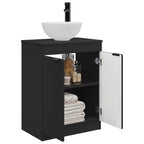 Vanidad de baño con lavabo Negro 54 x 35 x 83 cm