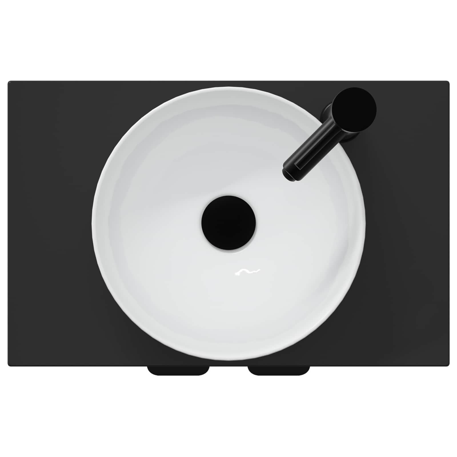 Vanidad de baño con lavabo Negro 54 x 35 x 83 cm