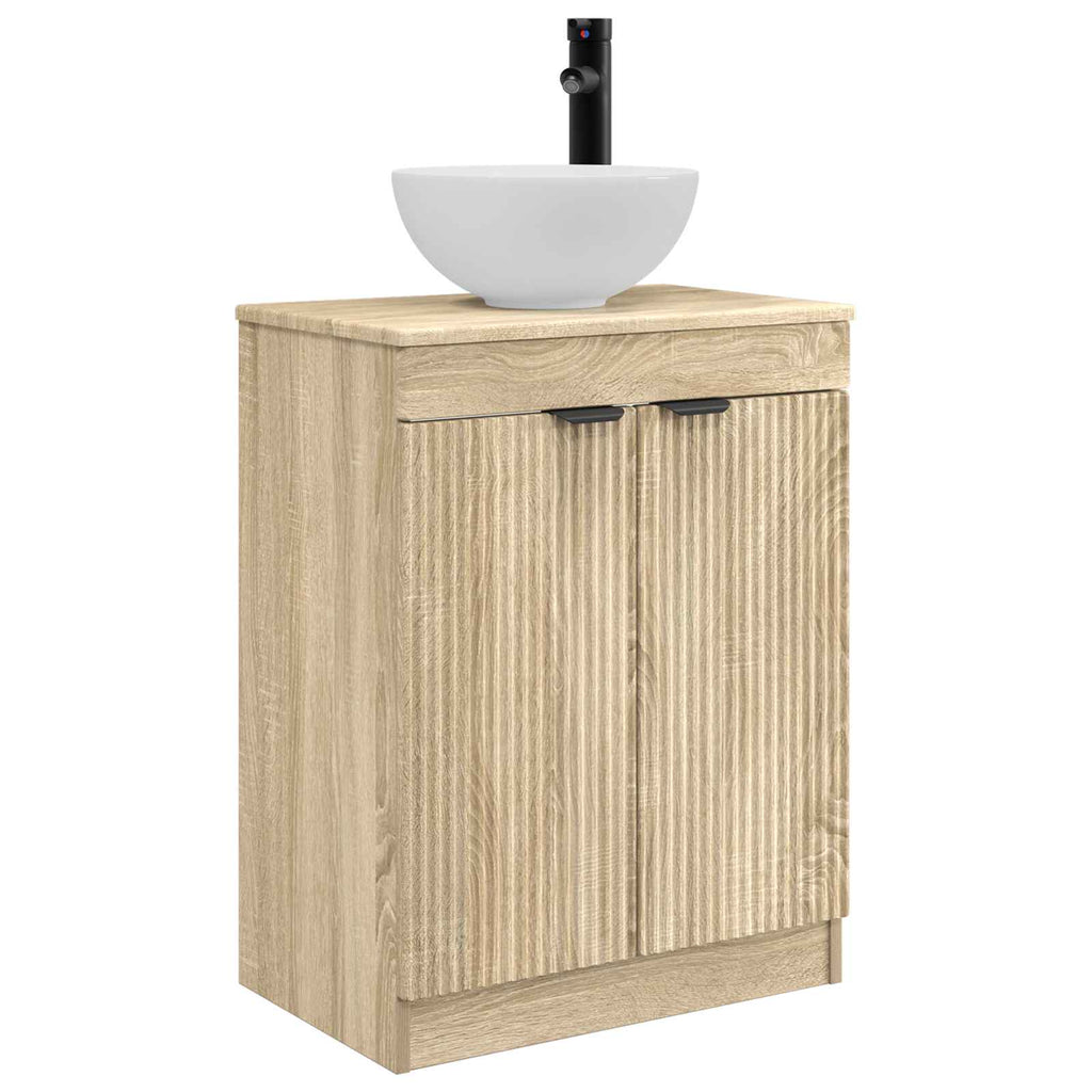 Vanidad de baño con lavabo Roble Sonoma 54 x 35 x 83 cm