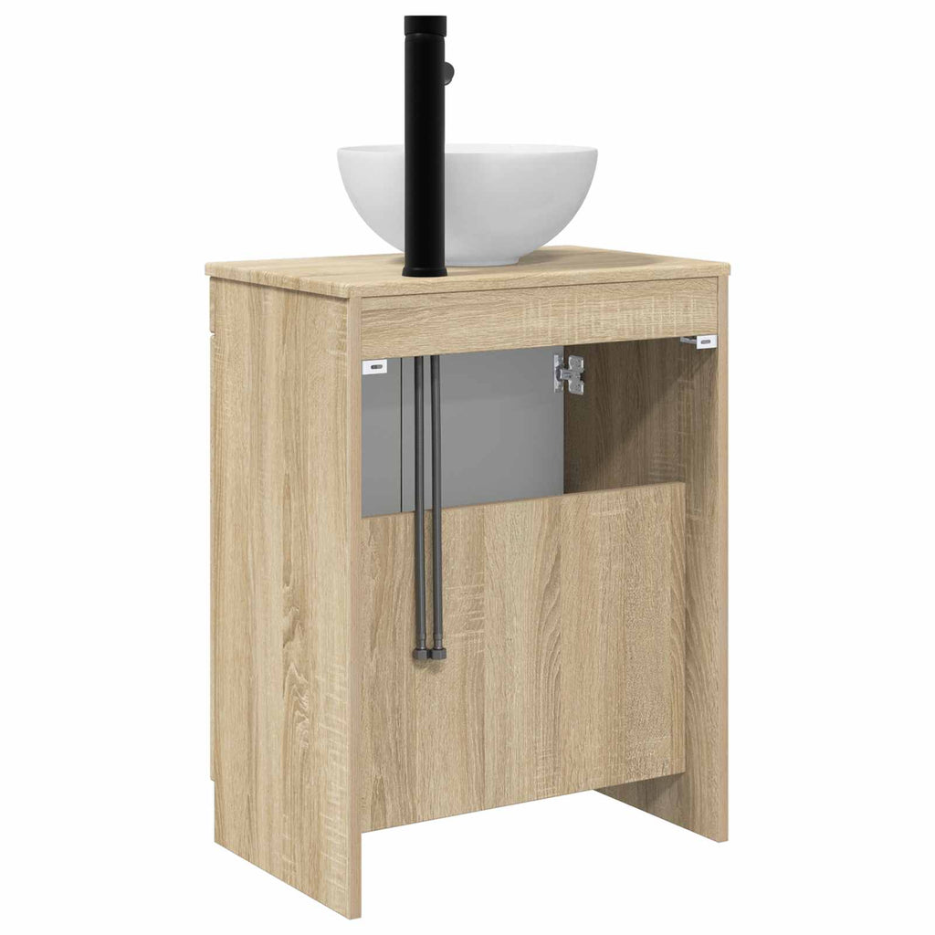 Vanidad de baño con lavabo Roble Sonoma 54 x 35 x 83 cm