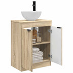 Vanidad de baño con lavabo Roble Sonoma 54 x 35 x 83 cm