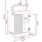 Vanidad de baño con lavabo Roble Sonoma 54 x 35 x 83 cm