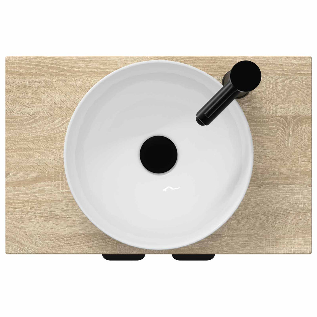 Vanidad de baño con lavabo Roble Sonoma 54 x 35 x 83 cm