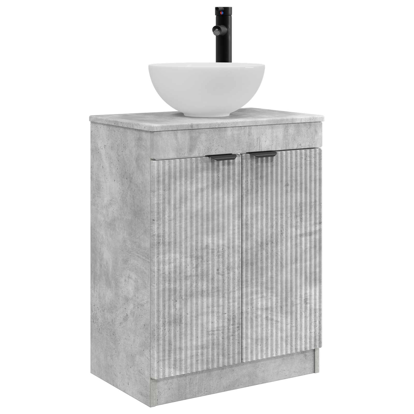 Vanidad de baño con lavabo Gris Hormigón 54 x 35 x 83 cm