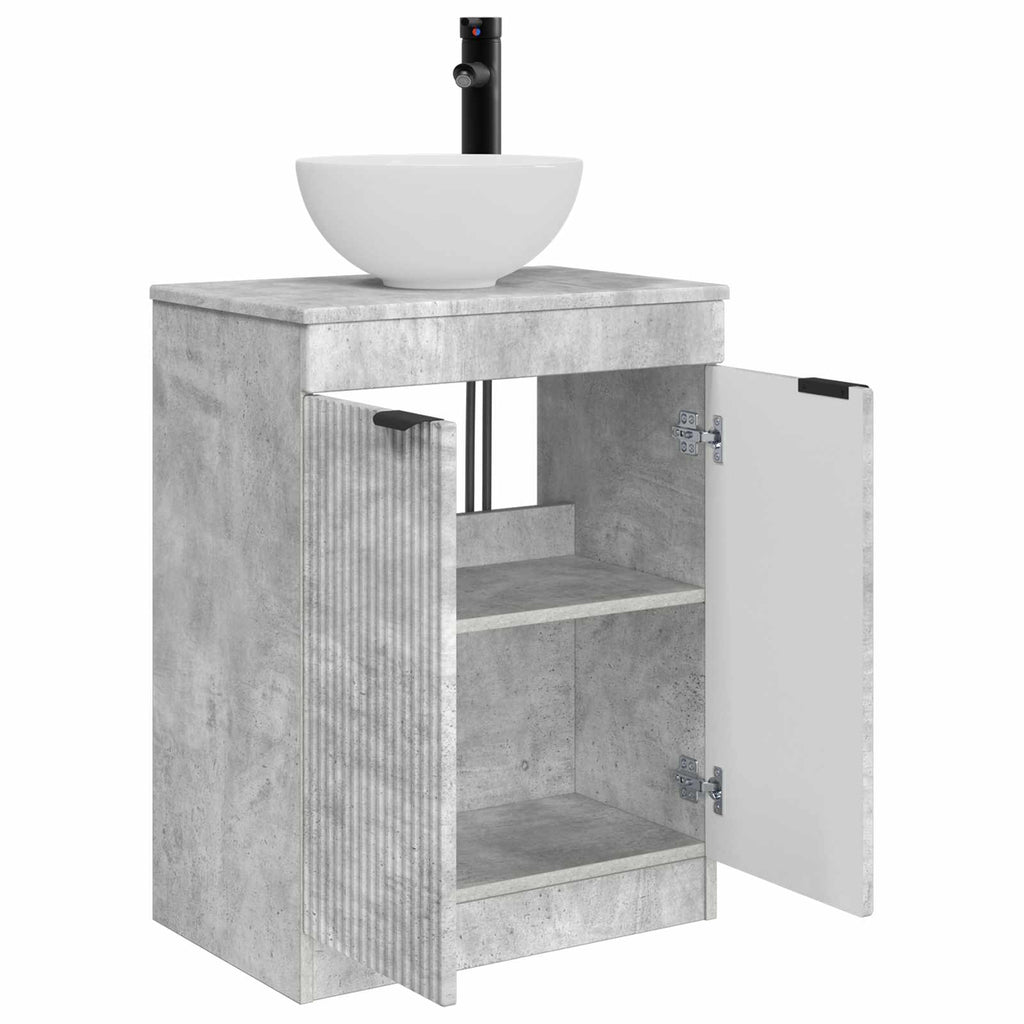 Vanidad de baño con lavabo Gris Hormigón 54 x 35 x 83 cm