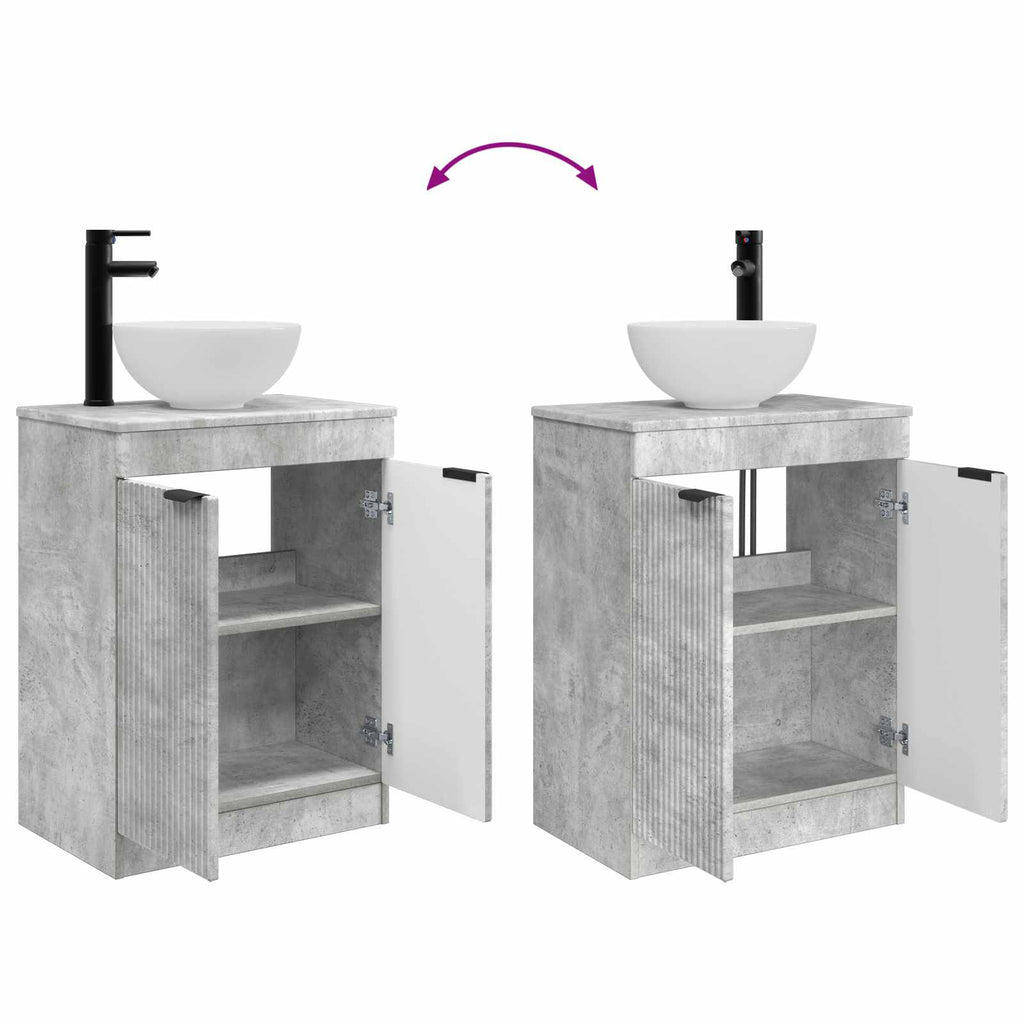 Vanidad de baño con lavabo Gris Hormigón 54 x 35 x 83 cm