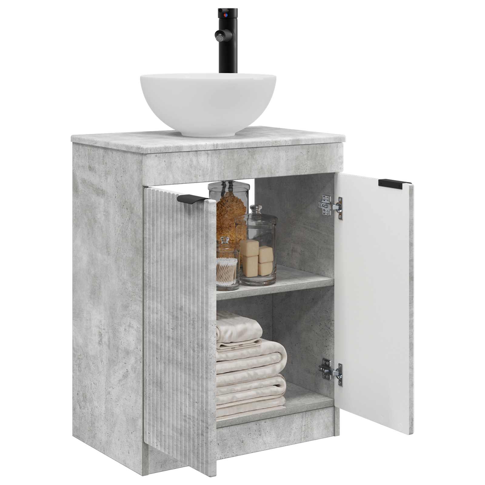 Vanidad de baño con lavabo Gris Hormigón 54 x 35 x 83 cm