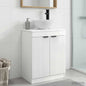 Glossy White Bathroom Vanity with Sink 54 x 35 x 83 cm