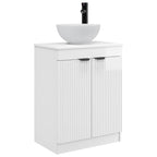 Vanidad de baño con lavabo Blanco Brillante 54 x 35 x 83 cm