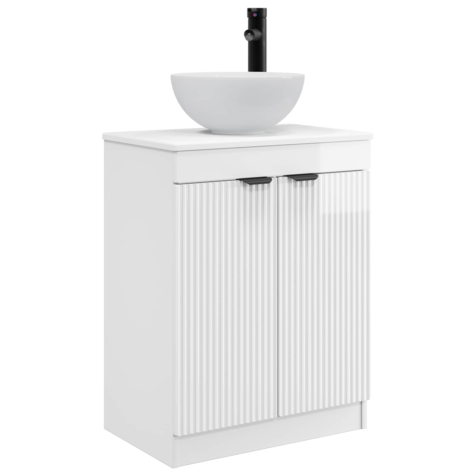 Vanidad de baño con lavabo Blanco Brillante 54 x 35 x 83 cm