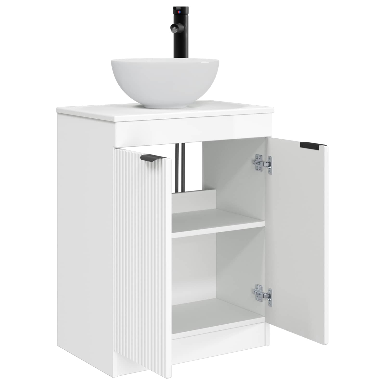 Vanidad de baño con lavabo Blanco Brillante 54 x 35 x 83 cm