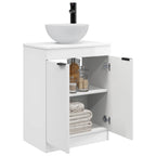 Vanidad de baño con lavabo Blanco Brillante 54 x 35 x 83 cm