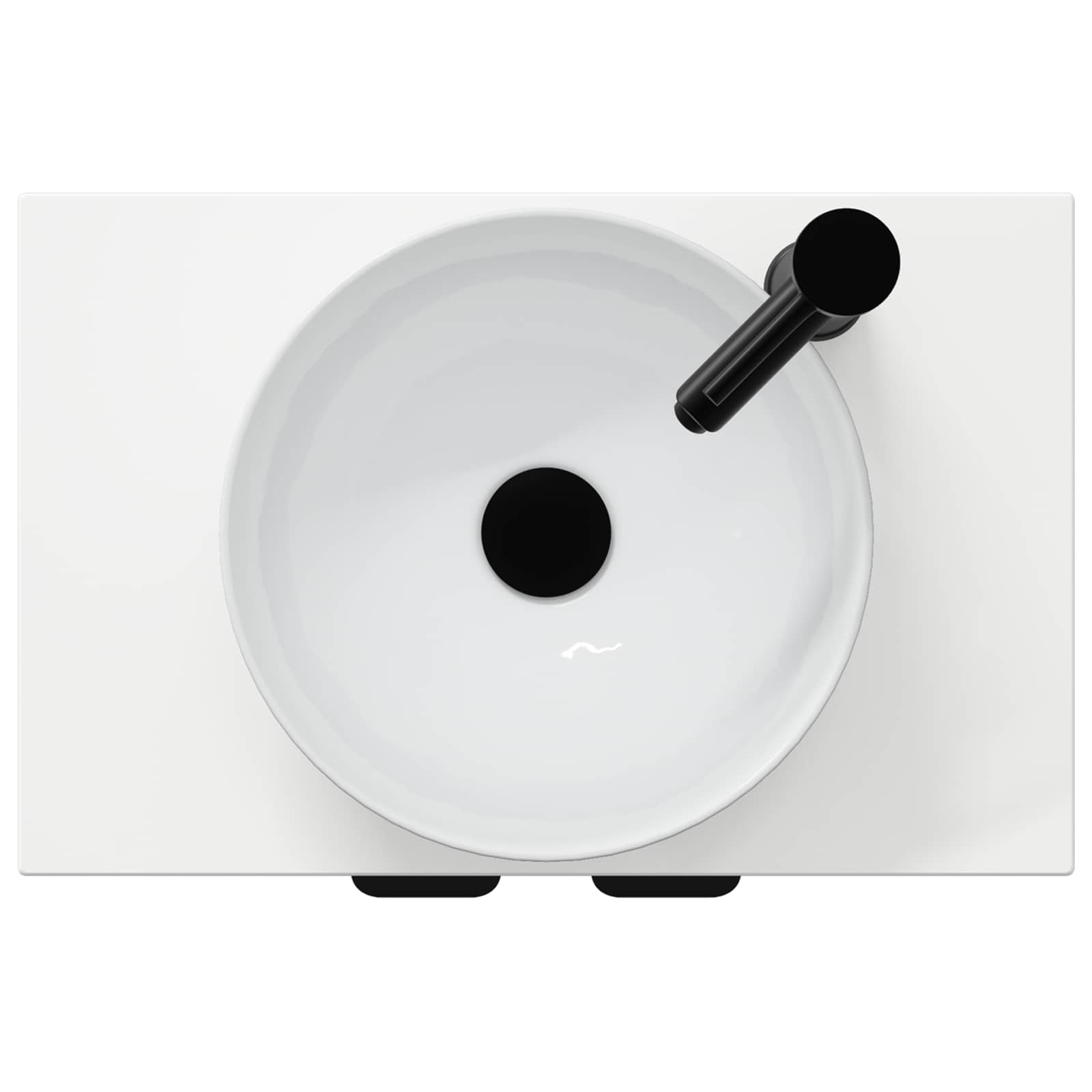 Vanidad de baño con lavabo Blanco Brillante 54 x 35 x 83 cm