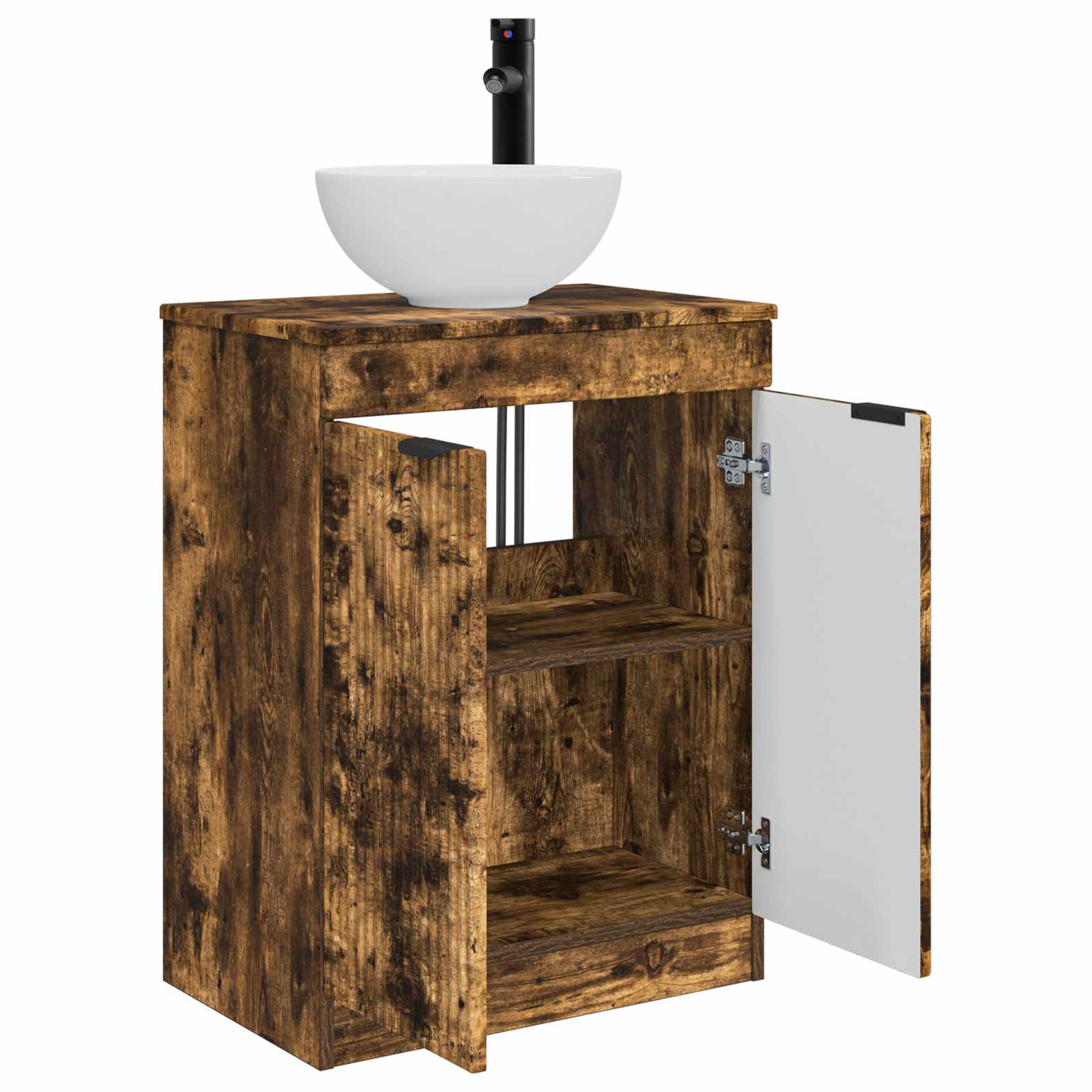 Vanidad de baño con lavabo Roble Ahumado 54 x 35 x 83 cm