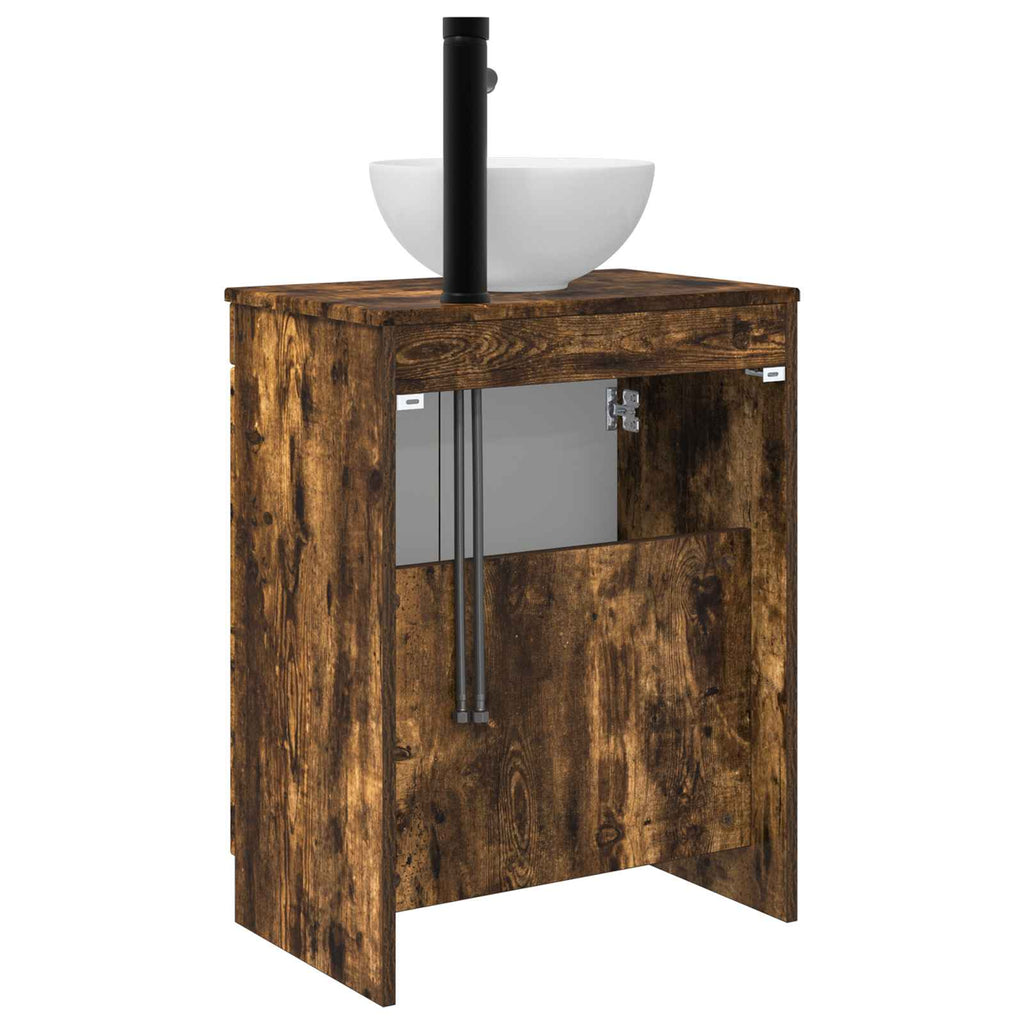 Vanidad de baño con lavabo Roble Ahumado 54 x 35 x 83 cm