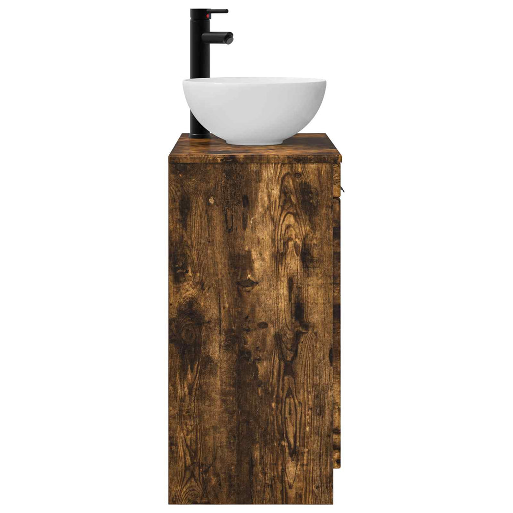 Vanidad de baño con lavabo Roble Ahumado 54 x 35 x 83 cm