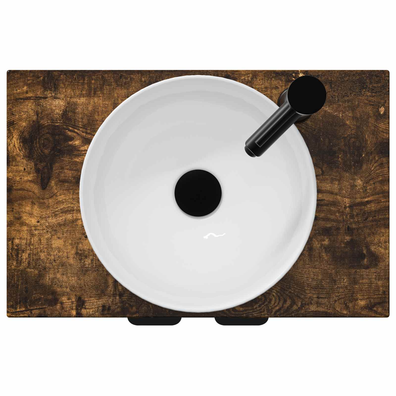 Vanidad de baño con lavabo Roble Ahumado 54 x 35 x 83 cm