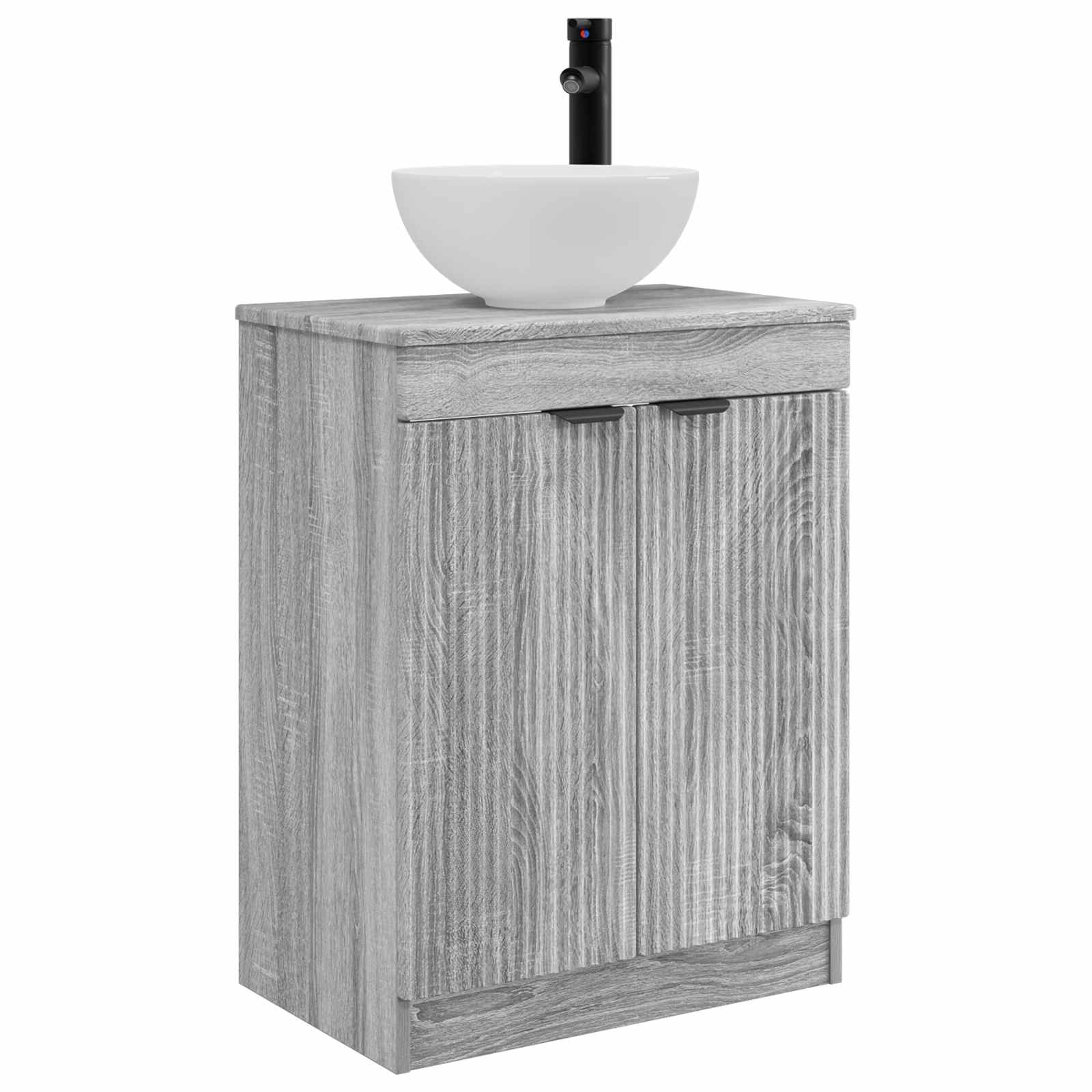 Vanidad de baño con lavabo Sonoma gris 54 x 35 x 83 cm