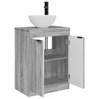 Vanidad de baño con lavabo Sonoma gris 54 x 35 x 83 cm
