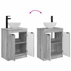 Vanidad de baño con lavabo Sonoma gris 54 x 35 x 83 cm