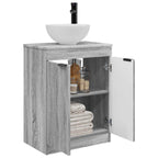Vanidad de baño con lavabo Sonoma gris 54 x 35 x 83 cm