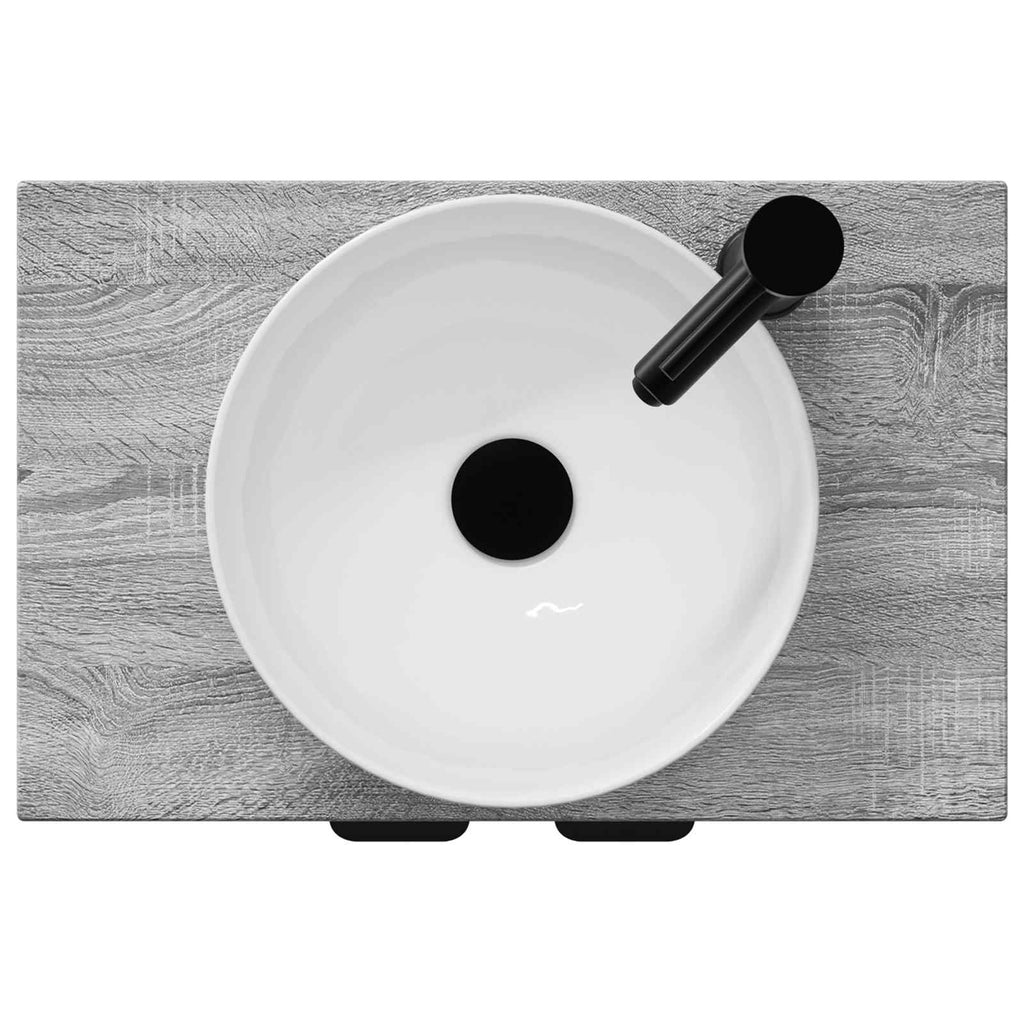 Vanidad de baño con lavabo Sonoma gris 54 x 35 x 83 cm