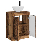 Vanidad de baño con lavabo Madera envejecida 54 x 35 x 83 cm