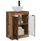 Vanidad de baño con lavabo Madera envejecida 54 x 35 x 83 cm