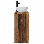 Vanidad de baño con lavabo Madera envejecida 54 x 35 x 83 cm