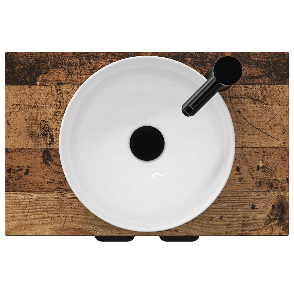 Vanidad de baño con lavabo Madera envejecida 54 x 35 x 83 cm