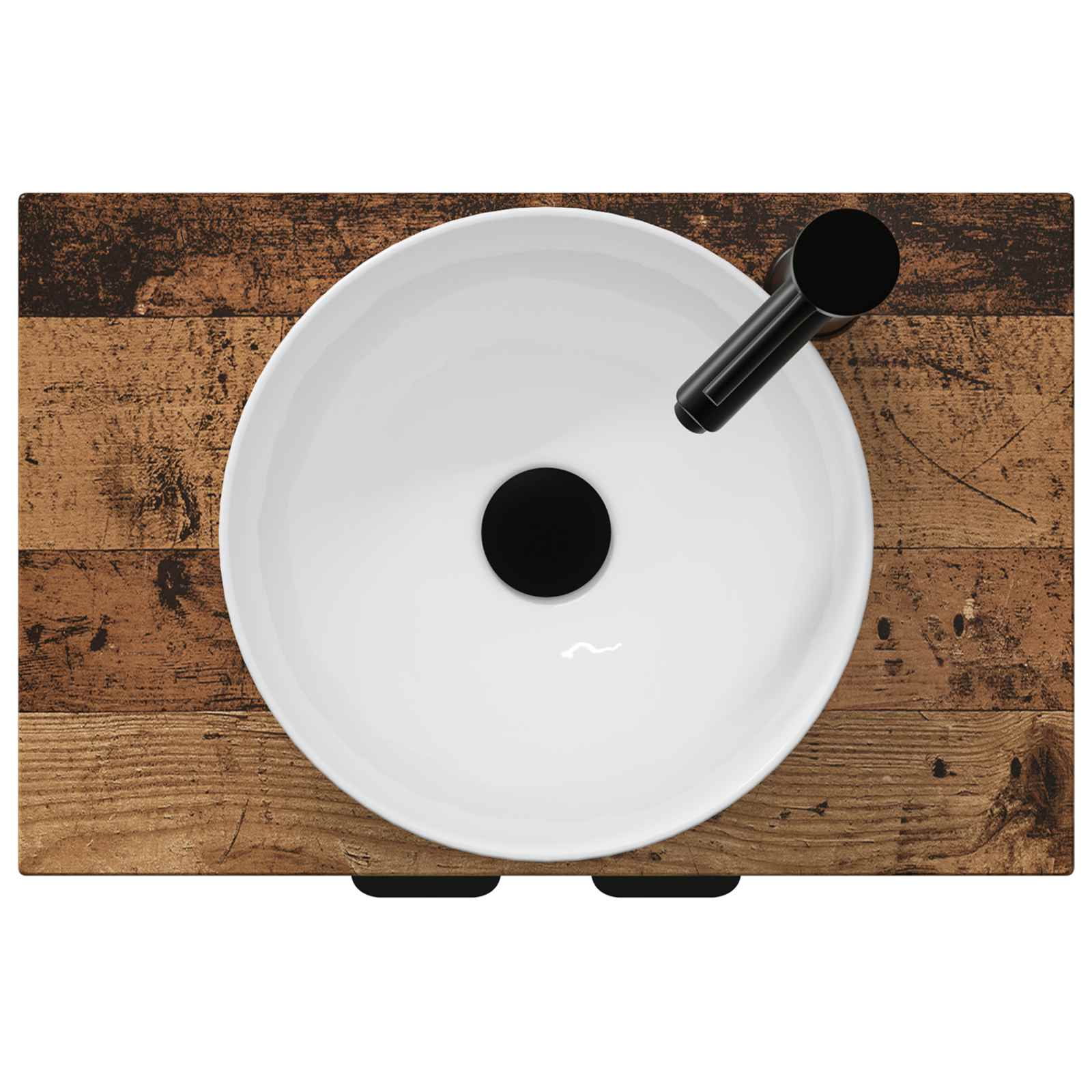 Vanidad de baño con lavabo Madera envejecida 54 x 35 x 83 cm